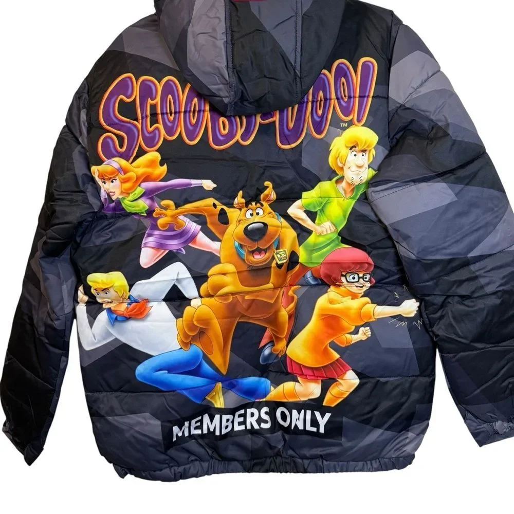 NWT Members Only Scooby-Doo Collab Jacket Black/Gray Size Oversized Small